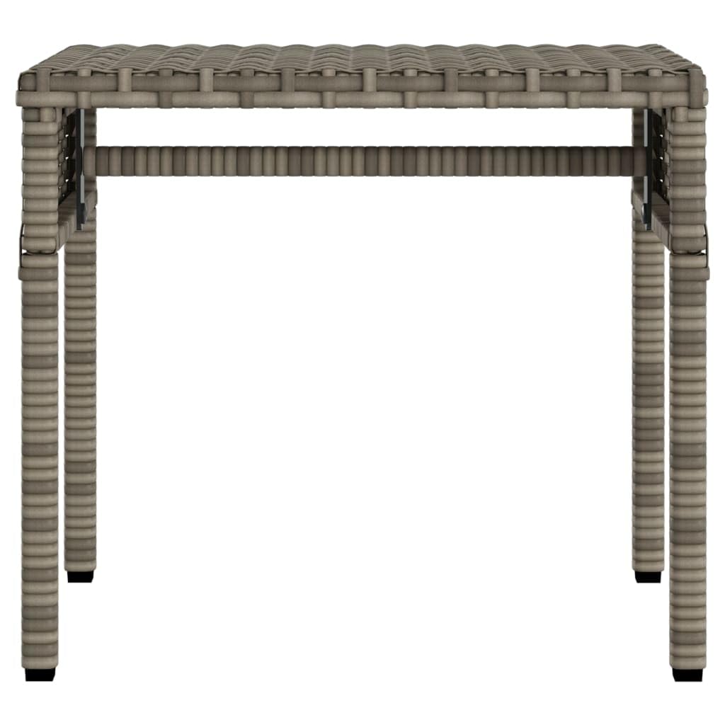 Rantry Lettino Prendisole con Baldacchino e Tavolino Grigio Polyrattan Mobili, Lettini Prendisole, Divano Letto Mobili, Lettini da Giardino, Lettino da Piscina, Lettino Prendisole da Giardino