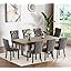 Brown Black Table + Grey Chairs