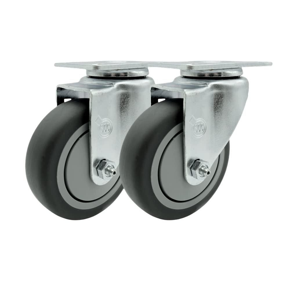 FG25656 Rubbermaid Cube Truck Utility Truck Quiet Replacement Swivel Caster Set – Fits Rubbermaid Cube Utility Truck – Set of 2 - Service Caster Brand