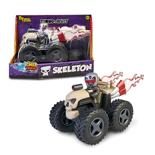 Swap Riders - Quad Skeleton, vehículo de Juguete con diseño de Calavera, con 1 Figura de un Rider, más de 12 Piezas Intercambiables, para niños y niñas Desde 4 años, Famosa (WAP01400)