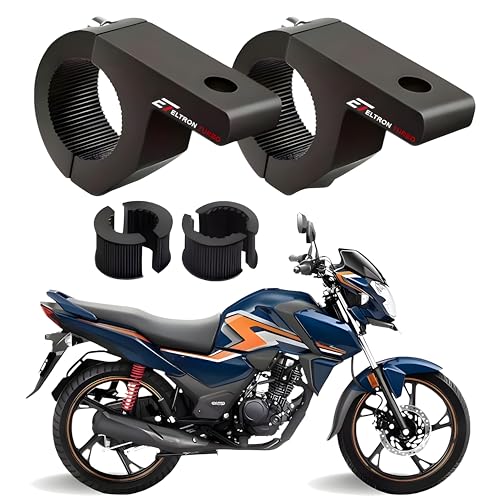 Image of ELTRON TURBO Heavy Duty Fog Lamp Clamp Aluminum Metal Waterproof Clamp Adjustable For Bikes And Cars Fog Light Compatible Sp 125 (Pack Of 2)