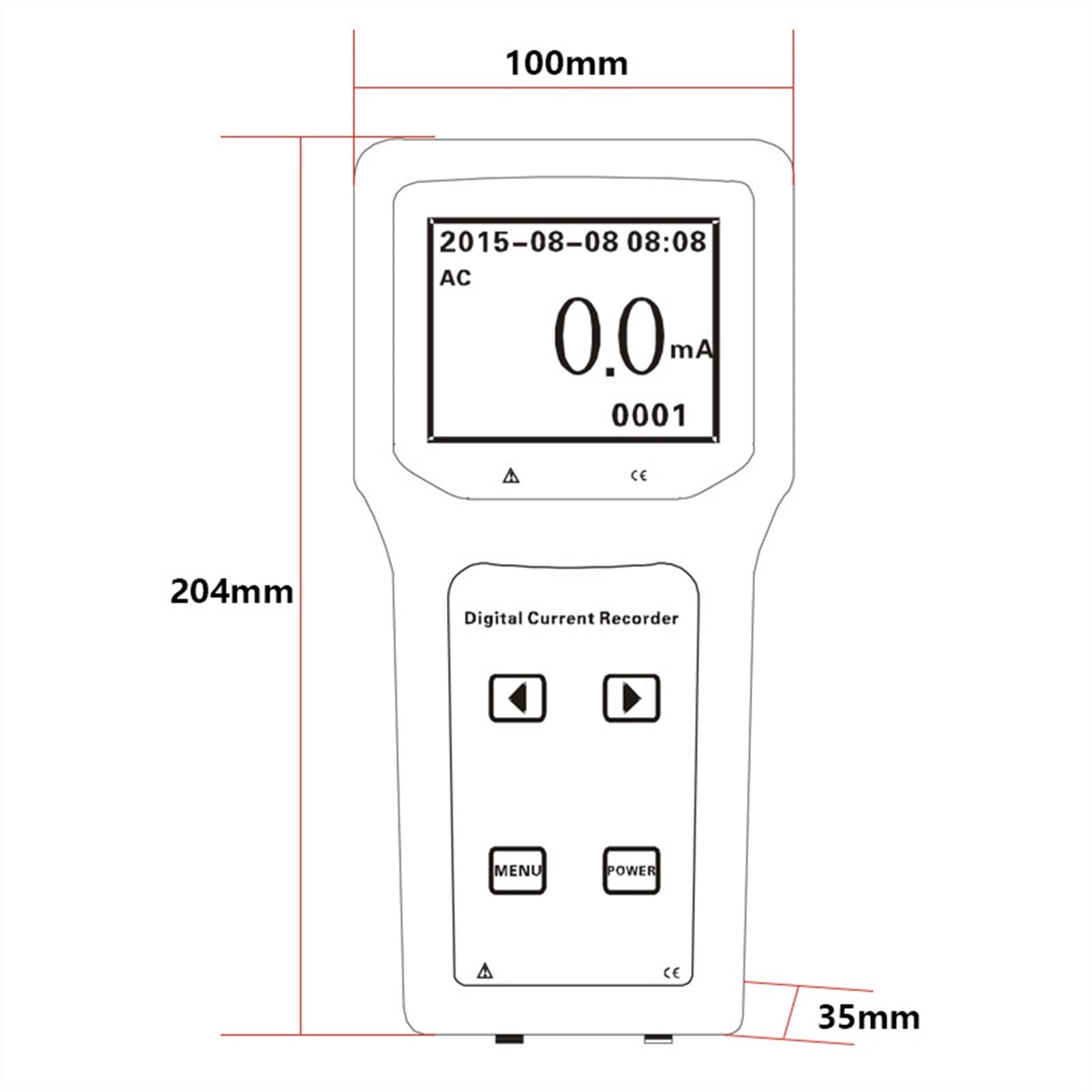 Clamp-on-on AMMÈTRÈMME Pince numérique Online Fuite Enregistreur Enregistreur Current Numérique Pince-On Fuite Current Current Mètre ES5001