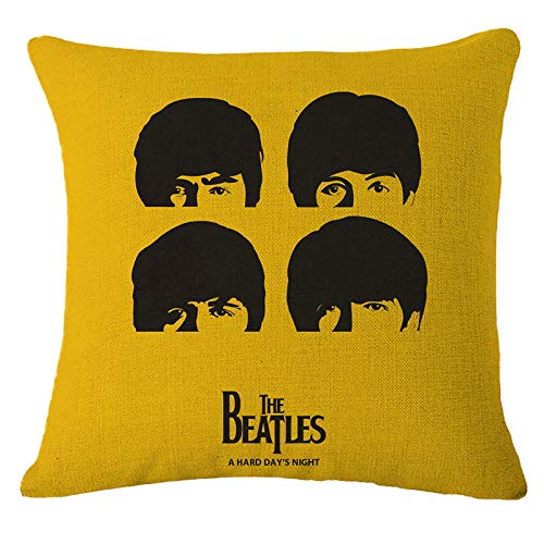 LYTFQ Housse De Coussin 4 Pièces Housses De Coussin Decoratif 45X45Cm Housse De Coussin Taie d’oreiller en Lin Beatles… - Les Beatles, Paul McCartney, John Lennon, RIngo Starr, George Harrison LYTFQ Housse De Coussin 4 Pièces Housses De Coussin Decoratif 45X45Cm Housse De Coussin Taie d'oreiller en Lin Beatles… – Image 5