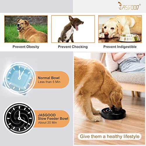 Jasgood Slow Feeder Dogs Bowl For Large Dogs,Anti-Gulping Pet Slower Food Feeding Bowls Stop Bloat,Preventing Choking Healthy Design Dogs Bowl #TOP1