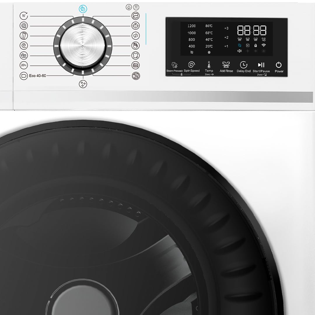Svan Lavadora 10 Kg Carga Frontal, Blanco, SL10201AIDVB. 1200 rpm, Motor Inverter, 16 Programas, Tambor Acero Inoxidable, Clase de Eficiencia Energética A