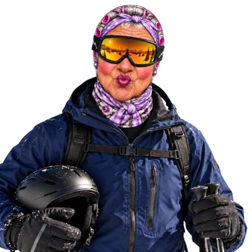 Old Women Ski Mask Funny Realistic 3D Printed Winter Full Face Balaclava - image 2