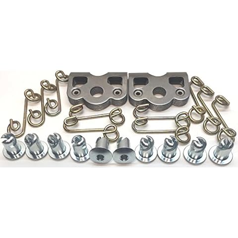 1/4 Turn Quick Release Steel Dzus Button with Springs and Tab Plates 10 Pack-Free Rivets! Cover
