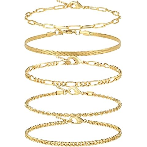 AOZEL Gold Anklets for Women Cover