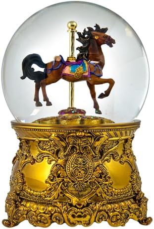 120MM Carousel Horse Revolving Musical Snow Globe by The San Francisco Music Box Company image 5