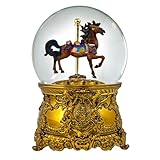120MM Carousel Horse Revolving Musical Snow Globe by The San Francisco Music Box Company
