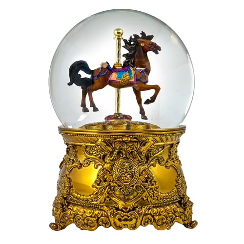 120MM Carousel Horse Revolving Musical Snow Globe by The San Francisco Music Box Company