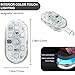 PLALEI 4PCS Wireless LED Lights for Car, 7 Colors Magnetic Auto Interior Light with Bright LED Lamp Beads, Portable Touch & USB Rechargeable Interior Lights, Easy Install for Car Decor (4PCS)