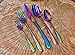 KADINA Rainbow Silverware Set, 20-Piece Stainless Steel, Dishwasher Safe - Unique Cutlery Set, Dining Utensils and Flatware Kit, Service for 4, Rust Resistant - High-End Forks and Spoons Set