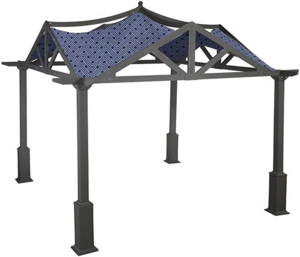 Garden Winds Replacement Canopy for Garden Treasures Pergola Gazebo - Standard 350 - Midnight Trellis