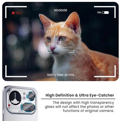 Image of FIRST MART Blue Camera Ring Guard Protector for Nothing Phone 4A Pro | Tempered Glass with Metal Alloy Rings, HD Clear, Scratch Resistant, Case-Friendly | Pack of 1