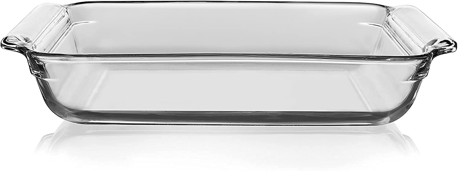 Star Work 1 Litre Glass Tray for Baking | Microwave Oven Square Bowl   | Hard Bound Borosilicate Rectangular Bakeware | Server Ware for Bread Pudding Brownie Lasagne glassware Pan and Bowls (1000 ml) - Image 2 thumbnail