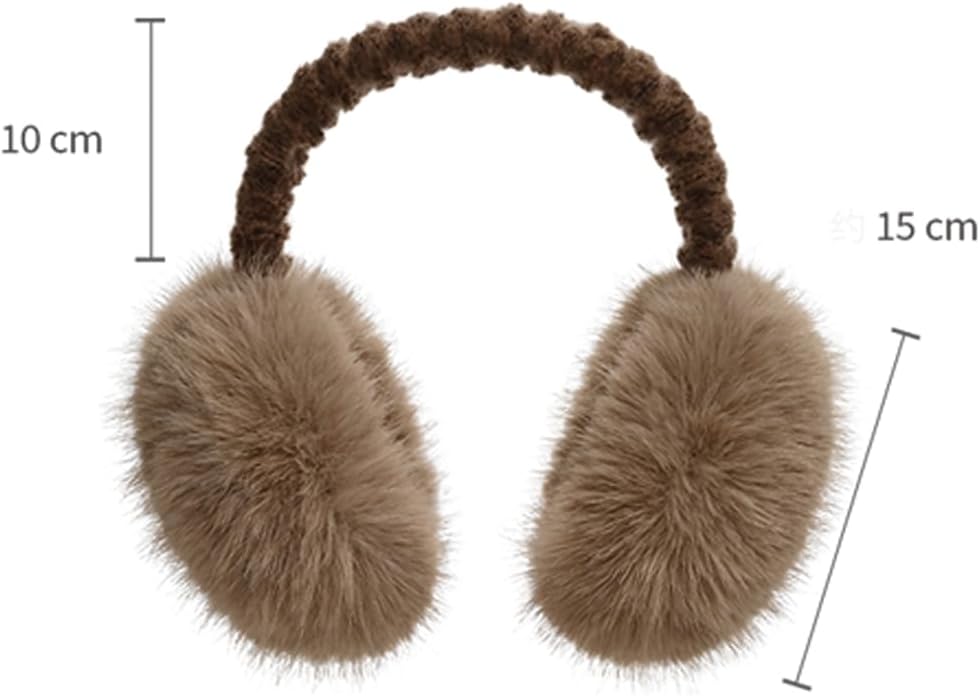 KORADI Women's Earmuffs Winter Warm Soft Faux Fur Earmuffs Foldable Fuzzy Ear Warmers Cold Weather Ski Headband - Image 7