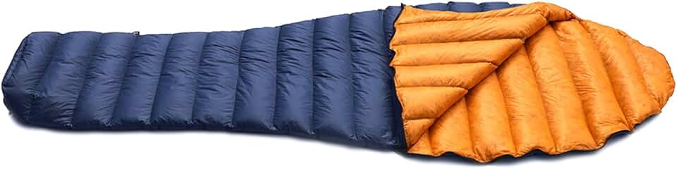HUIOP Saco de dormir ultraleve para acampamento, saco de dormir para adultos, 90% plumas de pato FP800+ para equipamentos de acampamento de 5-10 °C com bolsa de armazenamento