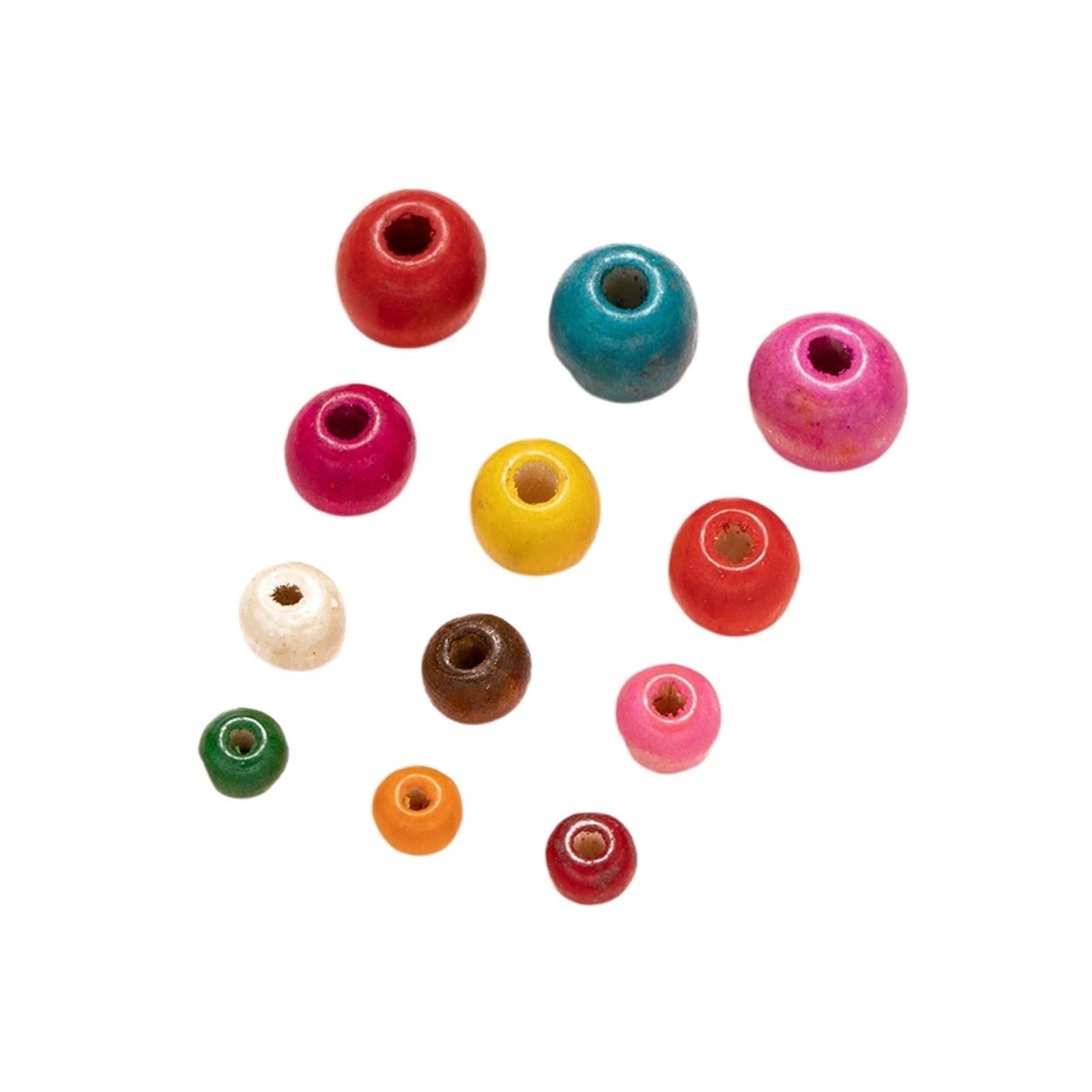 Cuentas sueltas de madera espaciadoras colores for hacer pulseras, collares, accesorios y decorar joyas. Suministros a granel para Decoraciones Macrame