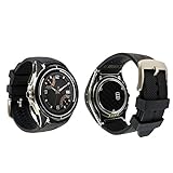 Skinomi Black Carbon Fiber Full Body Skin Compatible with LG Watch Urbane 2nd Edition LTE (Full Coverage) TechSkin with Anti-Bubble Clear Film Screen Protector