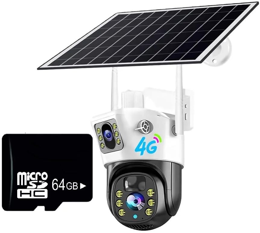 ElektroWelt Elektro WELT Electro 4G Solar Dual Camera 4MP Live View Night Vision|| IP 66 Water Proof with 64GB Security Camera (128 GB, 2 Channel)-image-38