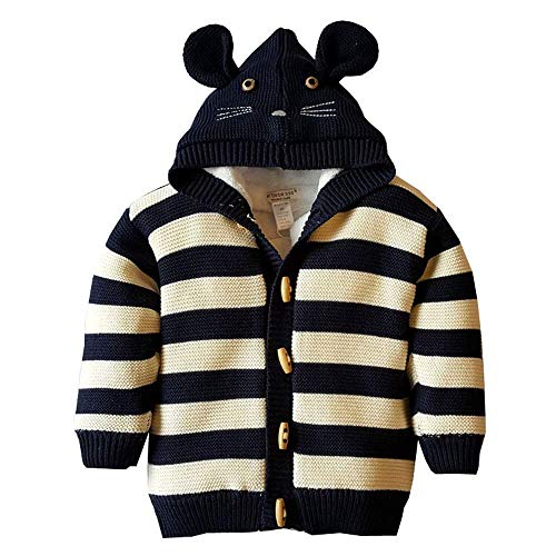 YOUZHILAN Baby Toddler Boys Girls Winter Stripe Long Sleeve Sweaters Warm Jacket