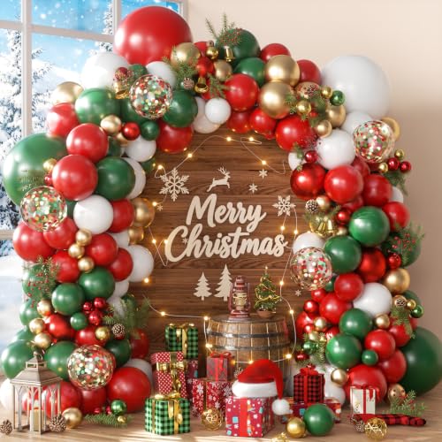 Christmas Red Green Balloon Arch Kit for Christmas Decorations :K2CGYW7K - image 1