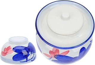 BAFAFA Pickle Jar Fermentation Jar Ceramic Sealed Storage Jar Ceramic Chinese Sauerkraut Can Fermenting Crock with Lid for Wine Brewing Pickling Kimchi Sauerkraut Vegetables Jars