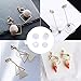Anpatio 100 Pieces 4 Size Earring Pads Silicone Comfort Earring Cushions fit Clip on Earrings Screw Back Earring Hinge Earring Paddle Back Earrings, Clear