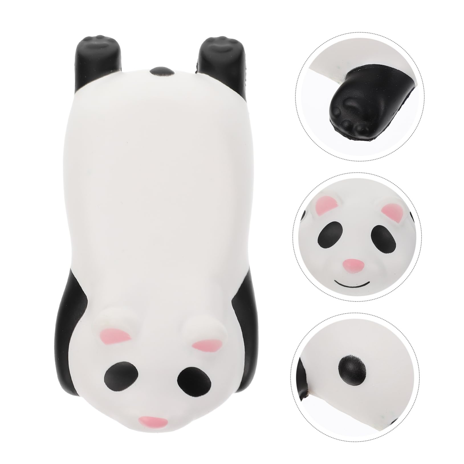 NUOBESTY 3pezzi Cuscino Poggiapolsi Per Mouse Forma Di Panda Supporto Ergonomico Pu Tappetino Da Gaming Leggero e Compatto Per Ufficio e Studio