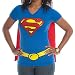 Supergirl Juniors Royal V-neck Cape Tee (XX-Large)