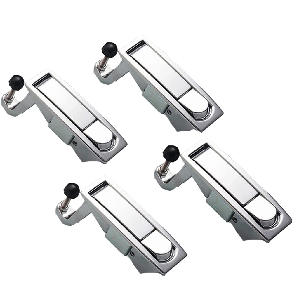 WJSKDQ 4PCS Compression Latch Lock Trigger Latch Lock Zinc Alloy Adjustable Lever Hand Operated Flush Compression Latches Silvers