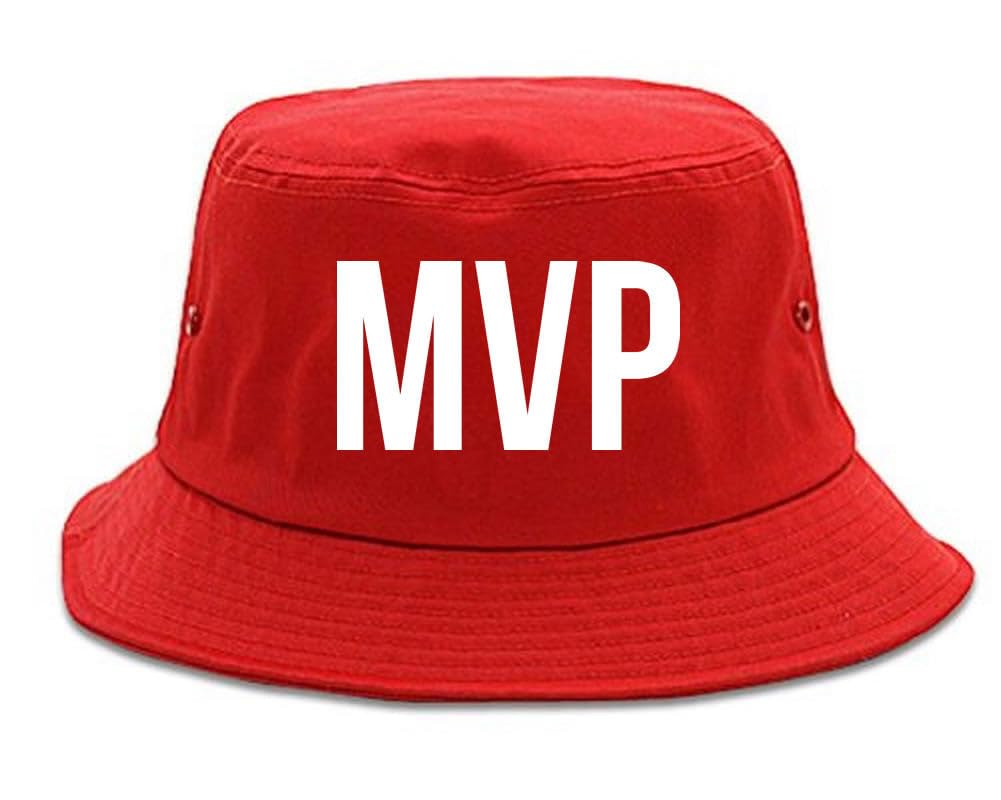 Kings Of NY MVP Most Valuable Player Basketball Sports Fashion Bucket Hat Red