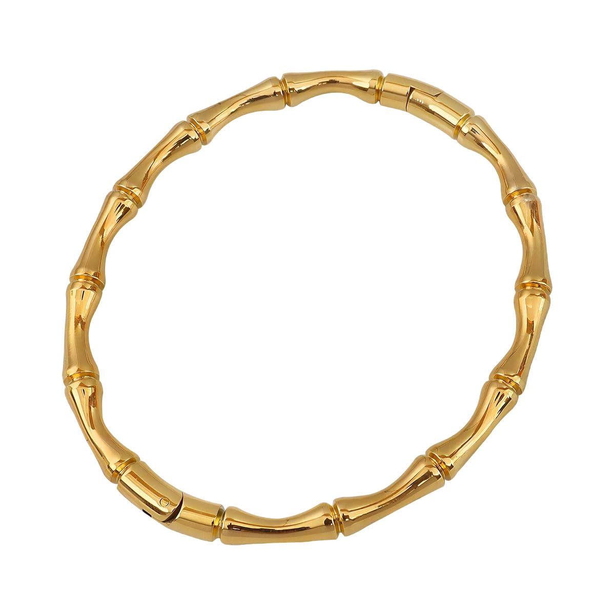 Fuschianet Golden Bamboo Anti Tarnish Stainless Steel Side Openable Bangle Bracelet for Girls and Women (B0D5MS3T9Q) Amazon Price History, Amazon Price Tracker