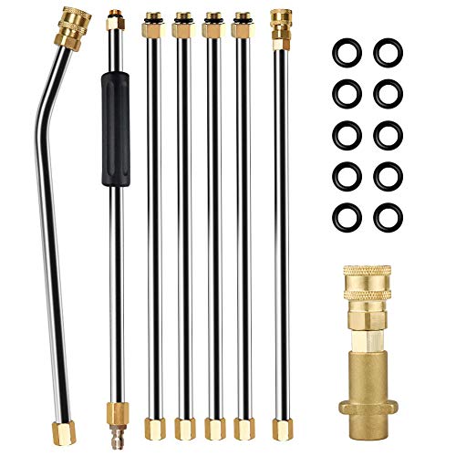Digyssal 7PCS Pressure Washer Wand Extension Replacement Lance High Pressure Washer Wand 7.5 inch 1/4’’ Quick Connect 4000 PSI