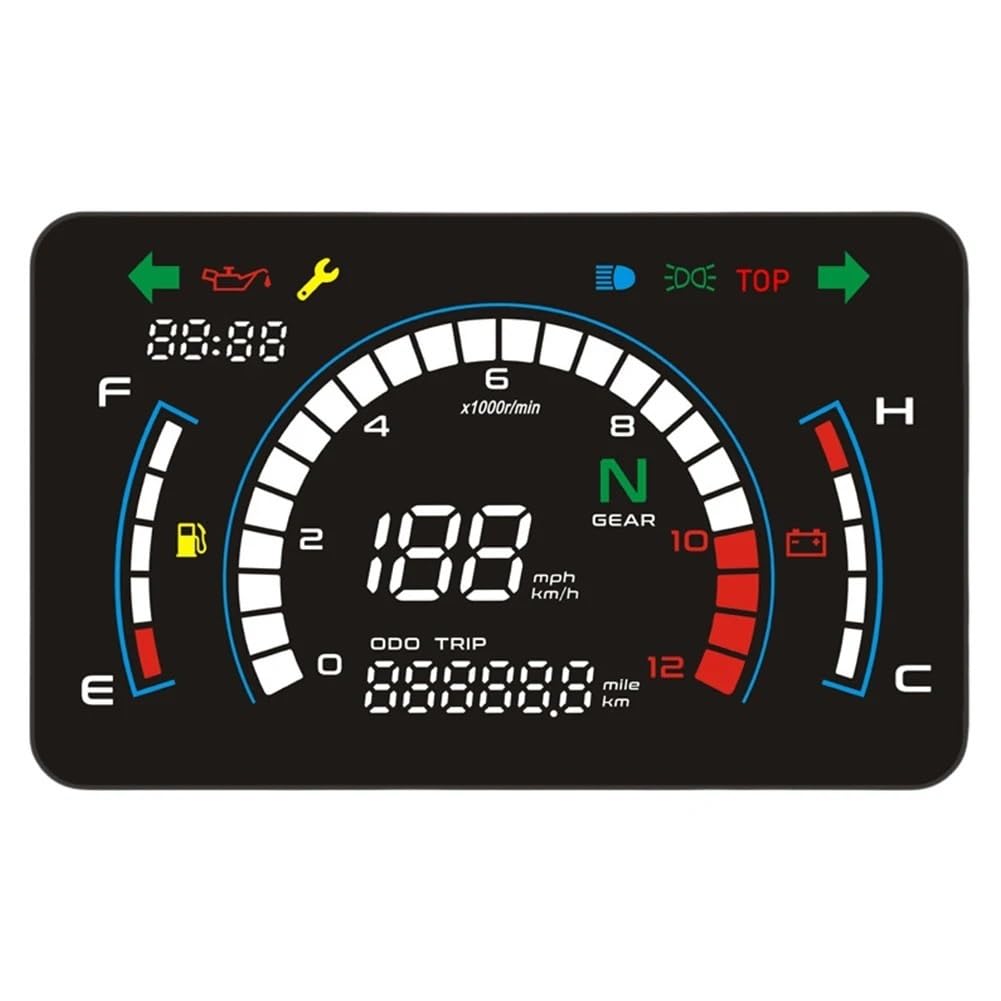 Digital Odometer Motorcycle Digital Speedometer Screen Digital Motorcycle Speedometer Adjustable Digital Meter Speedometer Assy