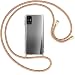 Produktbild mtb more energy® Handykette kompatibel mit Samsung Galaxy M31s (SM-M317, 6.5'') - Rainbow/Gold - Smartphone Hülle zum Umhängen - Anti Shock Full TPU Case