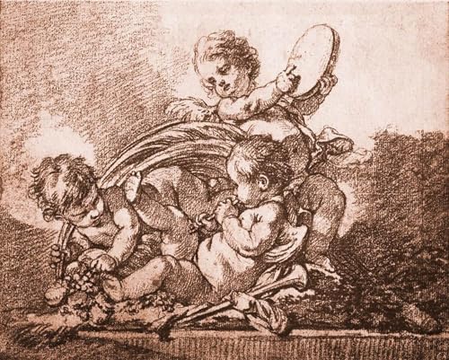 Pintura Lienzo Allegoria Autunno François Boucher Decoración Salón