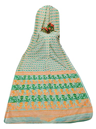 Sari jamdani Phulkari de algodón suave de 5.5 metros modelo 929C