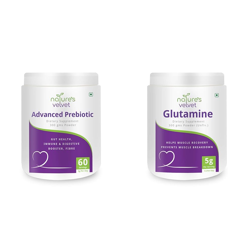 nature's velvet Advanced Prebiotics, Immune System Booster and Dietary Fiber Powder - 300g | Natures Velvet Lifecare Micronised Glutamine Monohydrate, 300 gms - Pack of 1-picture-29