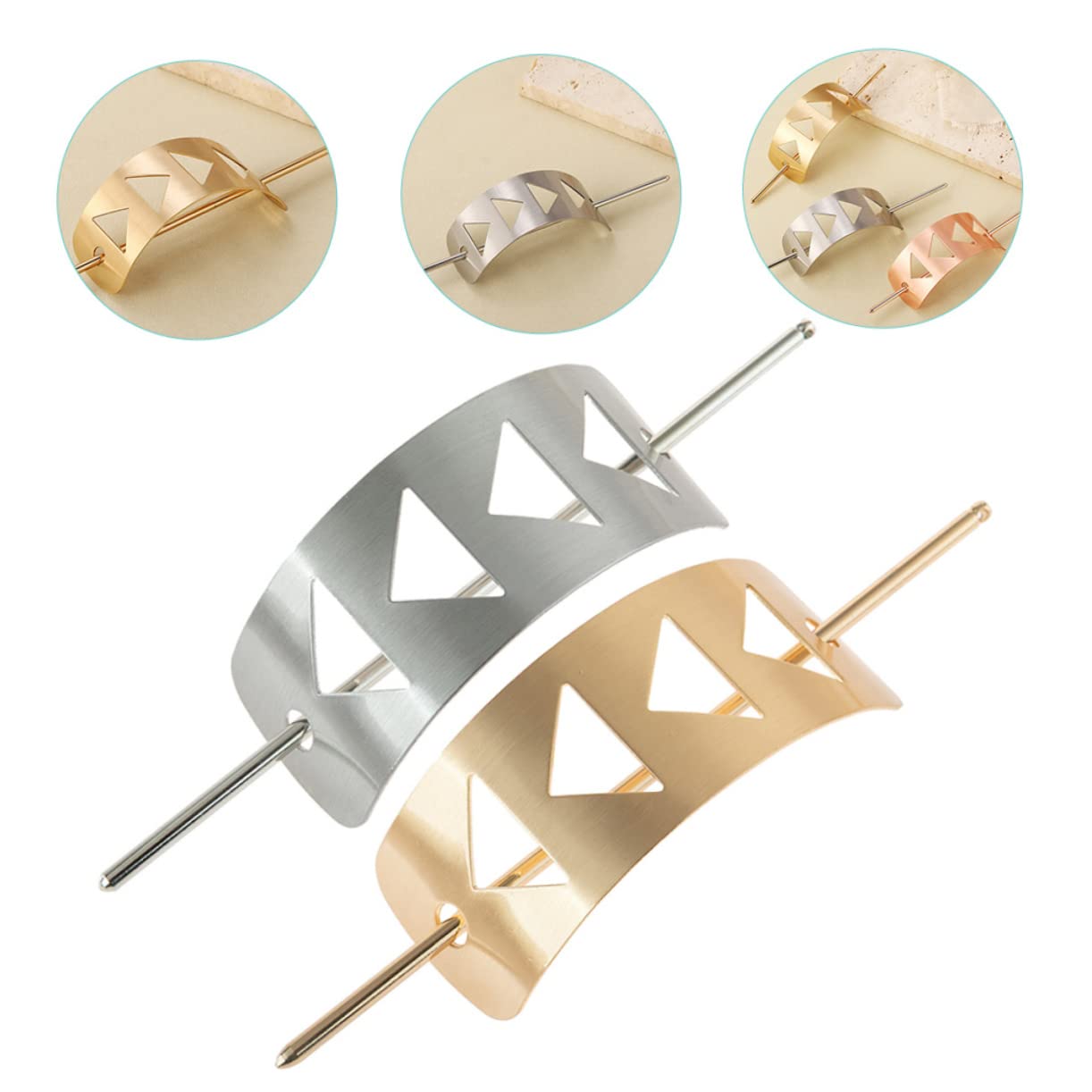 MAGICLULU 8 Piezas Horquilla De De Caballo Clip De De Caballo Pinza Para El Pelo De La Novia Clips De Moño Para El Cabello Palos De Pelo Updo Herramienta Perder Brazalete Metal