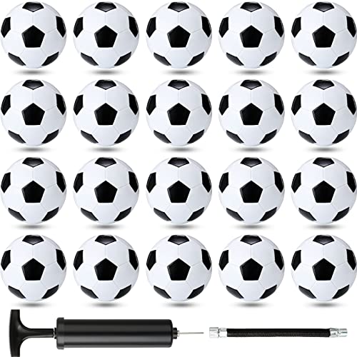 Jerify 20 Pack Soccer Ball For Training Size 5 Classic Soccer Ball With Pump Traditional Match Soccer Inflated Ball Classic White Black Tight Weaved For Kids Adults Outdoor Sports Activity #TOP4