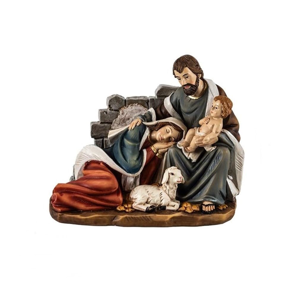 Misterio Navidad Belén Nacimiento monopieza 12 cm. Figura Virgen María dormida San José Niño