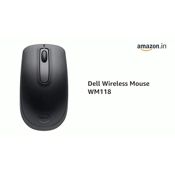 Dell WM118 Wireless Mouse, 2.4 Ghz with USB Nano Receiver, Optical