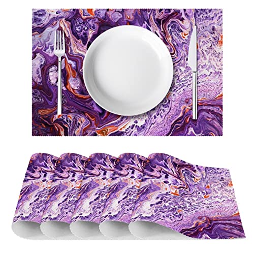 Sets de table lot de 6 abstrait 30x45cm antidérapants et lavables