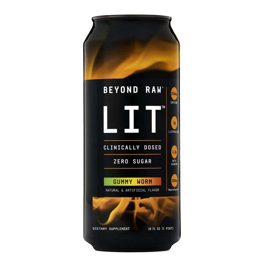 GNC Beyond Raw® LIT™ OTG Pre-Workout - GUMMY WORM 16 oz