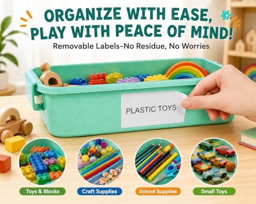 Image of Carolart 3 Pack 12.8 Inch Wheat straw Plastic Storage Bins, Stackable | 40% wheat straw blend containers with lids for sand toy storage, classroom supplies, crafts, toys and homeschool use