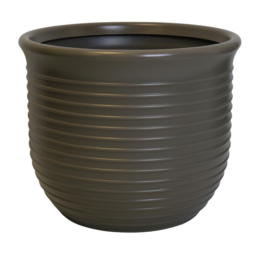Trifibre | Blenheim Roto Moulded 58cm Heavy Duty Outdoor Plant Pots (Clay) | 72L Large Plastic Plant Pot | Frost Proof & UV Resistant | Lightweight Garden Pots and Planters for Patios & Gardens