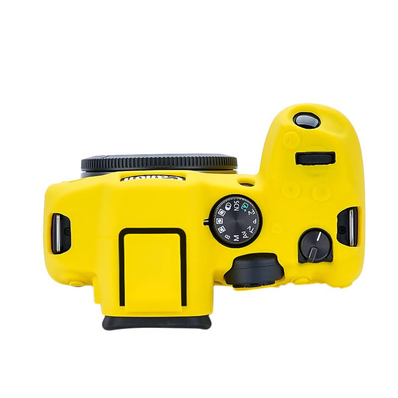 Rieibi EOS R7 Camera Case, Silicone Case for Canon eos r7 Digital Camera, Protective Cover Silicone for Canon r7 - Yellow - Image 3