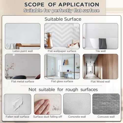 Image of iCAGY Acrylic Full Body Self-Adhesive Shatterproof Mirror | Ultra-Thin, Lightweight, Frameless, Easy Install, Wall Mirror for Home Gym, Bedroom, Closet Door, Rectangle, 18 inchx 48 inch, 1PCS